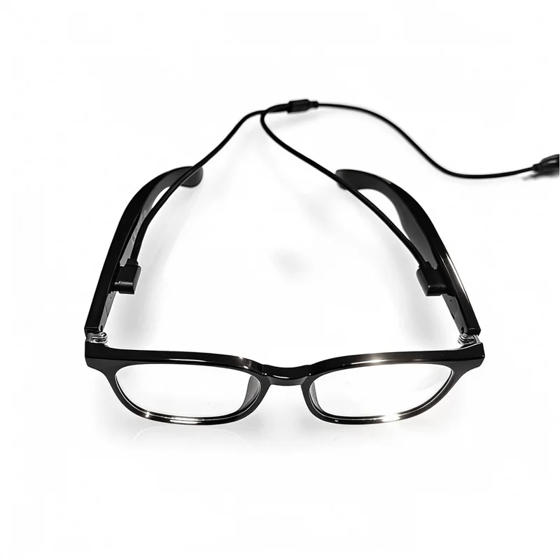 F62 AI Translation Smart Glasses Bluetooth-compatible Earphones Music Calling Intelligent Eyewear - Black Frame / Anti Blue Light Lens