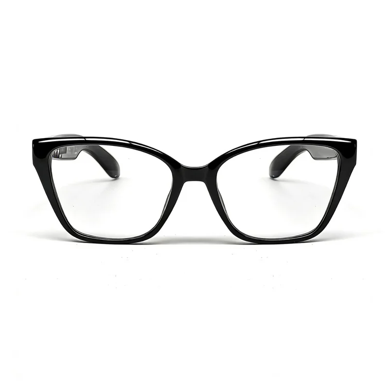 F67 AI Smart Audio Glasses Hands Free Calling Bluetooth-compatible Earphones Intelligent Translation Eyewear - Black Frame / Anti Blue Light Lens