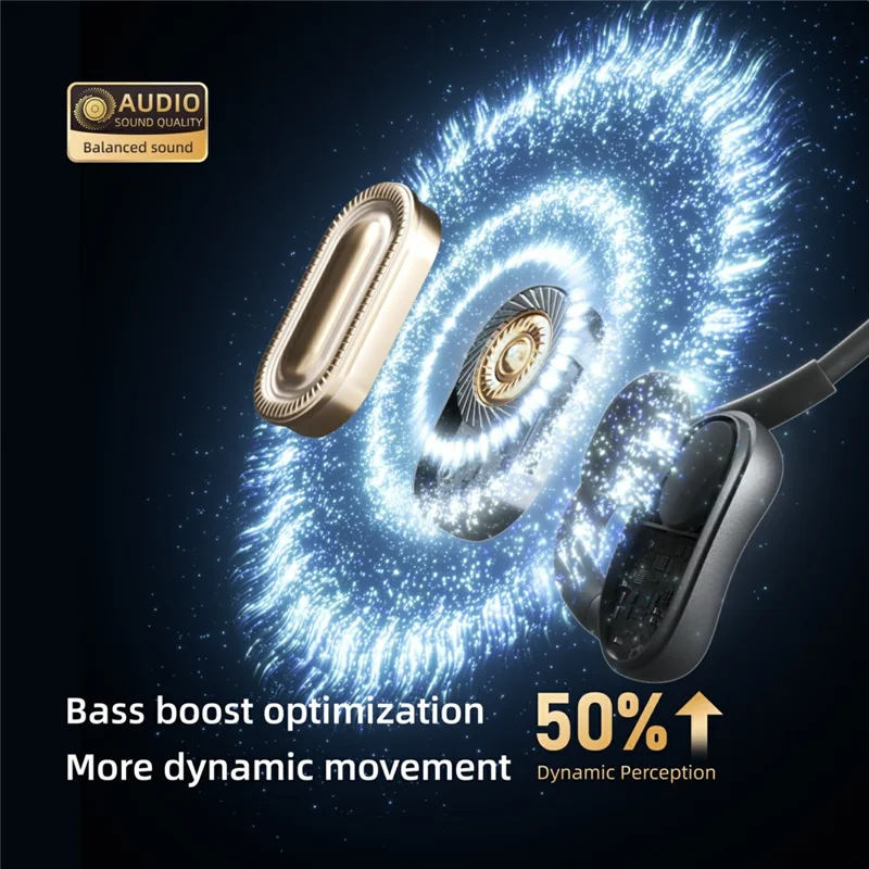 F25B IPX7 Waterproof Sports Headphones Air Conduction Wireless Bluetooth-Compatible OWS Earphones - White