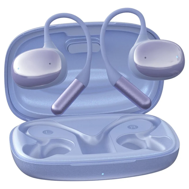 F20 Open Ear Hook OWS Earphones Wireless Sports ANC Noise Cancelling Bluetooth-Compatible Headphones - Purple