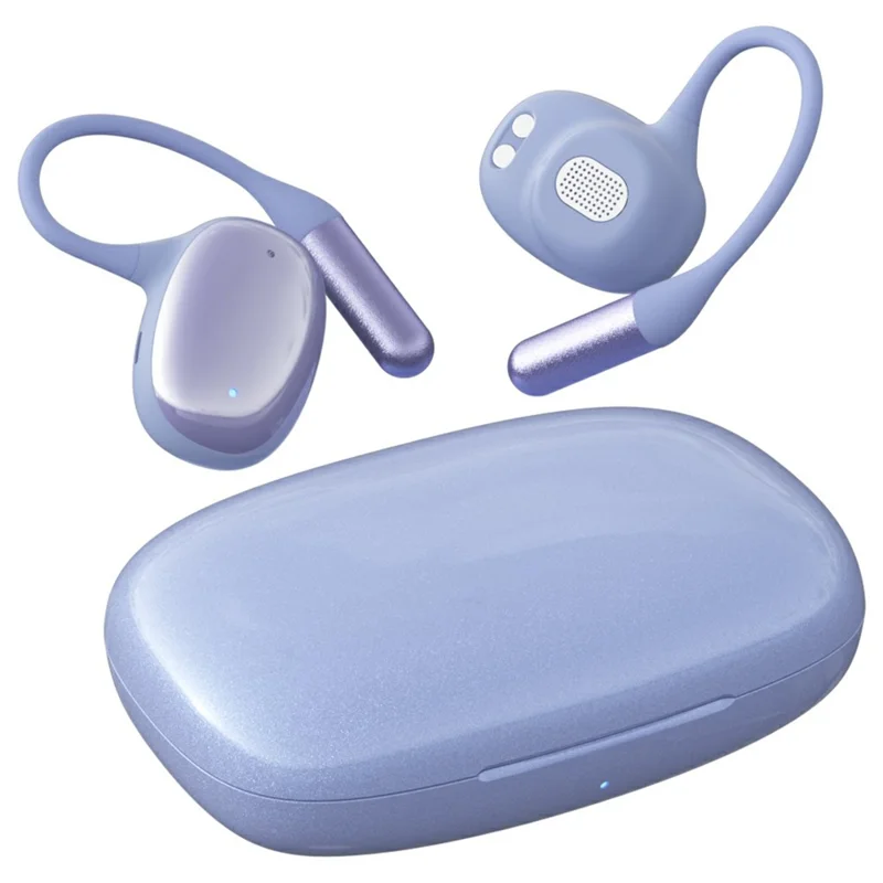 F20 Open Ear Hook OWS Earphones Wireless Sports ANC Noise Cancelling Bluetooth-Compatible Headphones - Purple