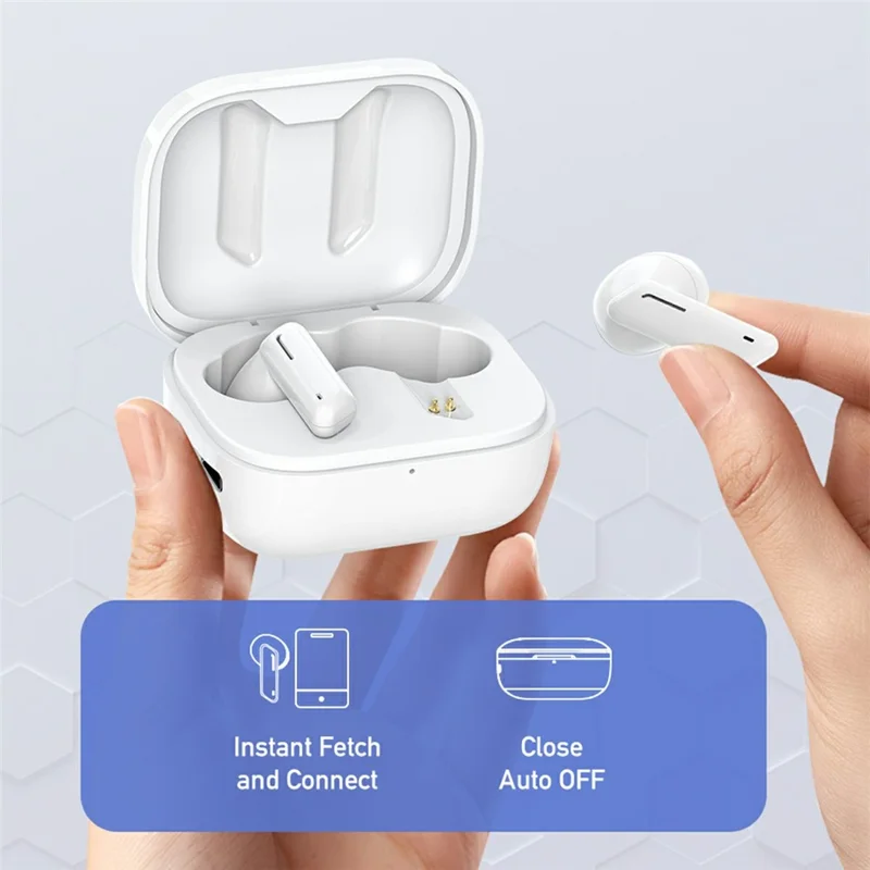 AWEI T36 Sports Bluetooth-Compatible TWS Earphones Gaming Zero Latency Wireless Earbuds - White