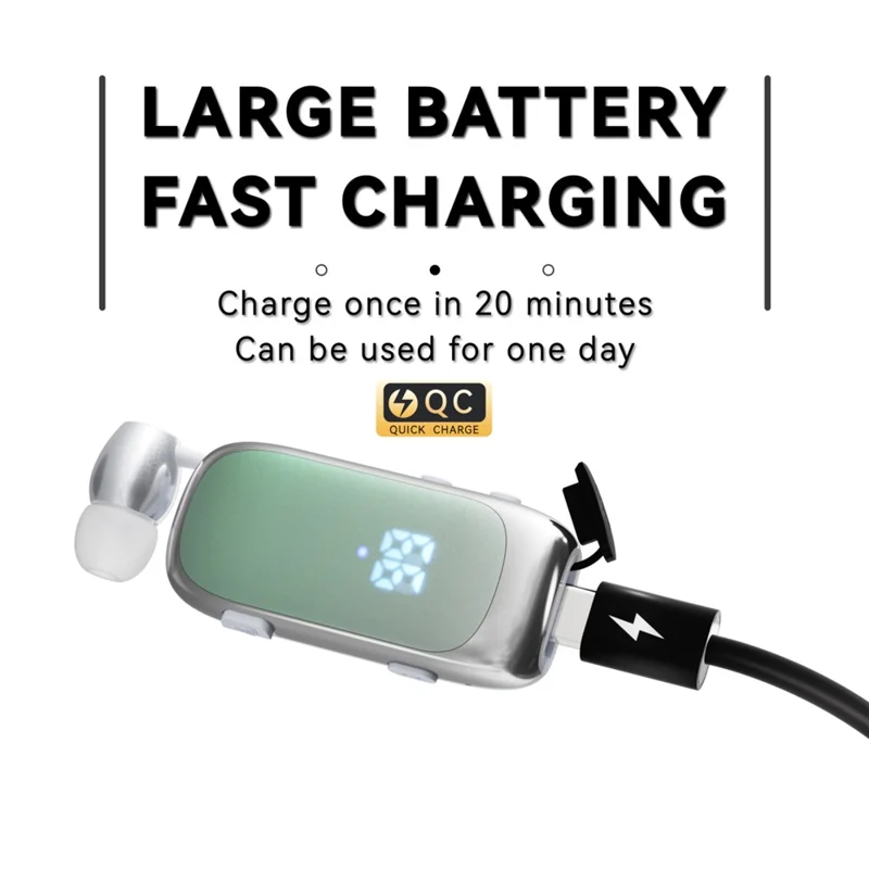 K88Pro Auriculares Inalámbricos con Clip, Pantalla Digital, Bluetooth 6.0, Auricular para Solapa de Negocios - Verde Degradado