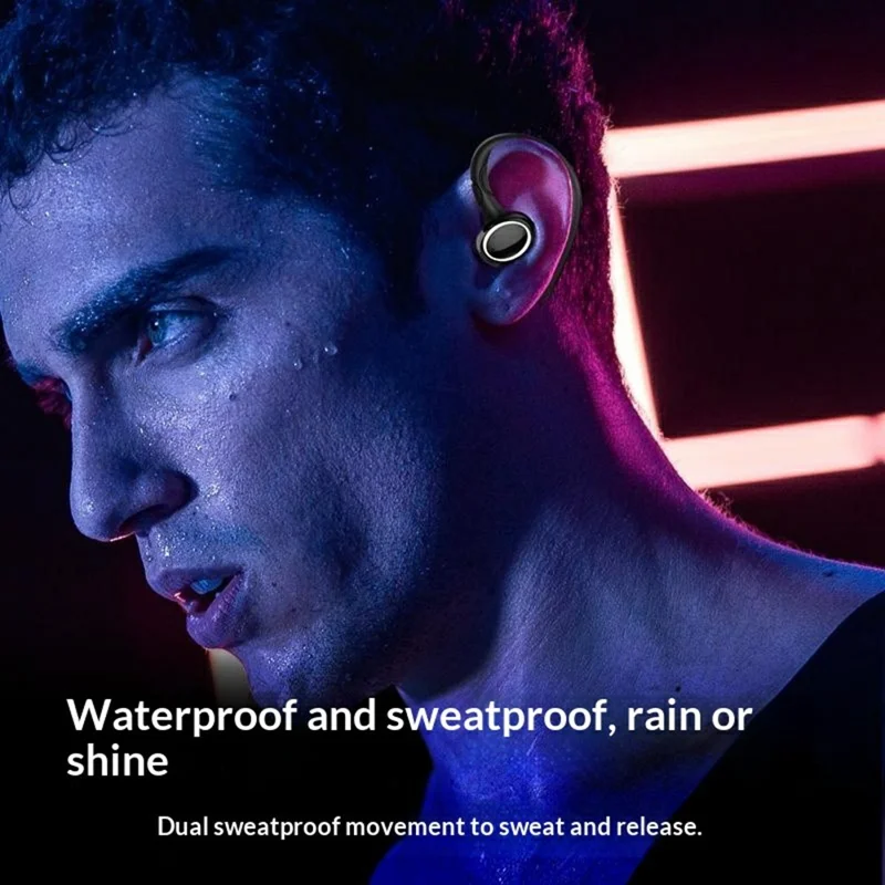 i25 Sports Bluetooth-compatible Earbuds TWS Ear Hook Noise Reduction Touch Control Wireless Earbuds - Black