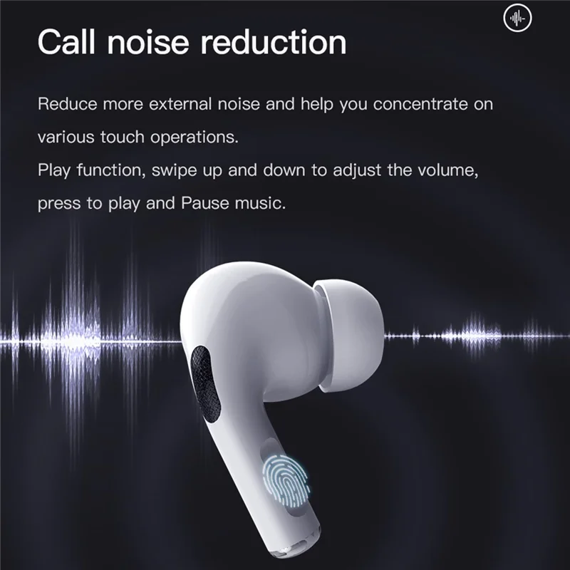 TOTU BE-5-TWS-C Écouteurs TWS Bluetooth Compatible Réduction de Bruit Écouteurs Sans Fil, Port Type-C - Blanc