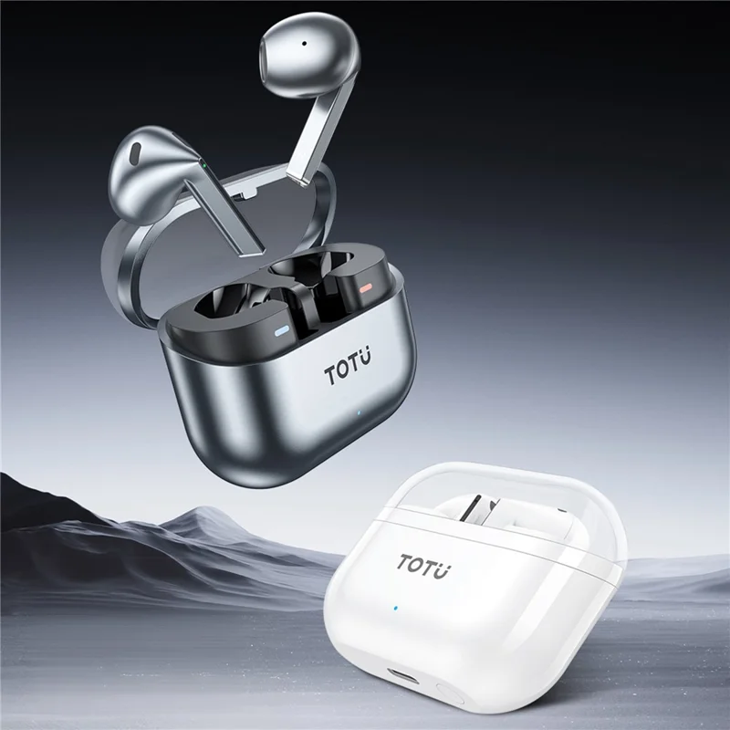 TOTU BE-14-TWS Kabellose Ohrhörer Bluetooth-kompatibel 5.4 HiFi-Stereo-Sound Ohrhörer – Dunkelgrau