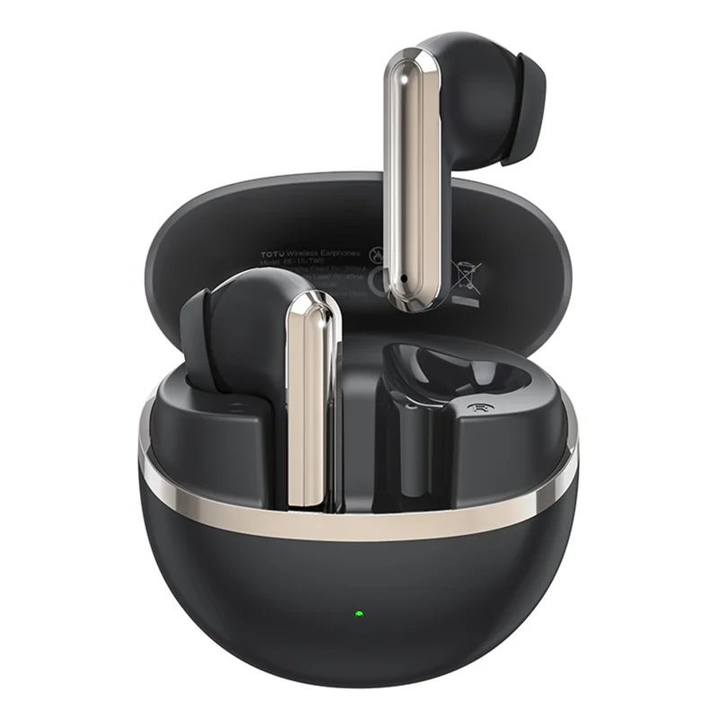 TOTU BE-15-TWS Bluetooth-Compatible TWS Earphones HiFi Sound IPX7 Waterproof Earbuds - Black
