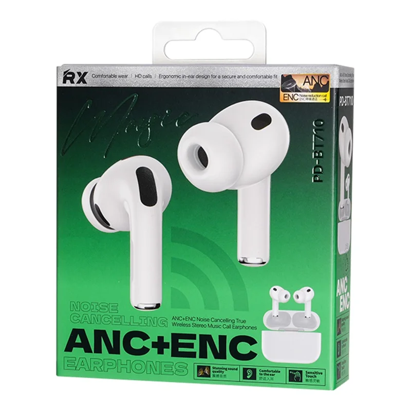 REMAX PD-BT710 ANC+ENC True Wireless Stereo Earphones Bluetooth-Compatible TWS Earphones with Microphone - White