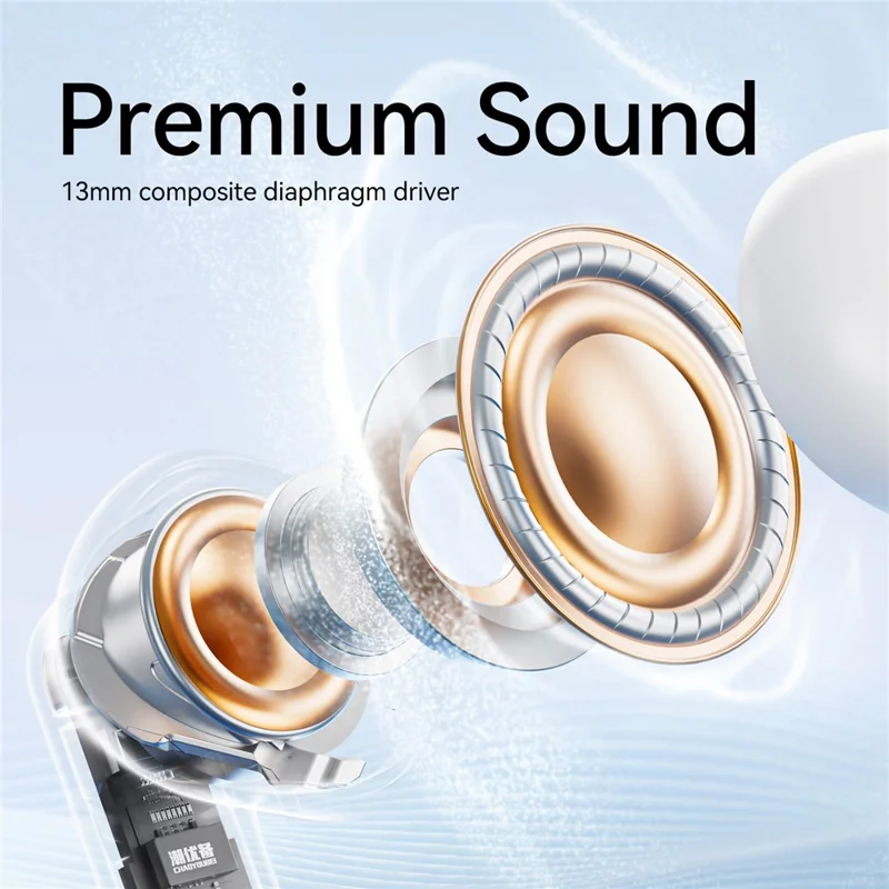 JOYROOM JR-FB1 AI Translation Bluetooth-compatible 6.0 TWS Earbuds Noise Cancelling Low Latency Gaming Earbuds - White