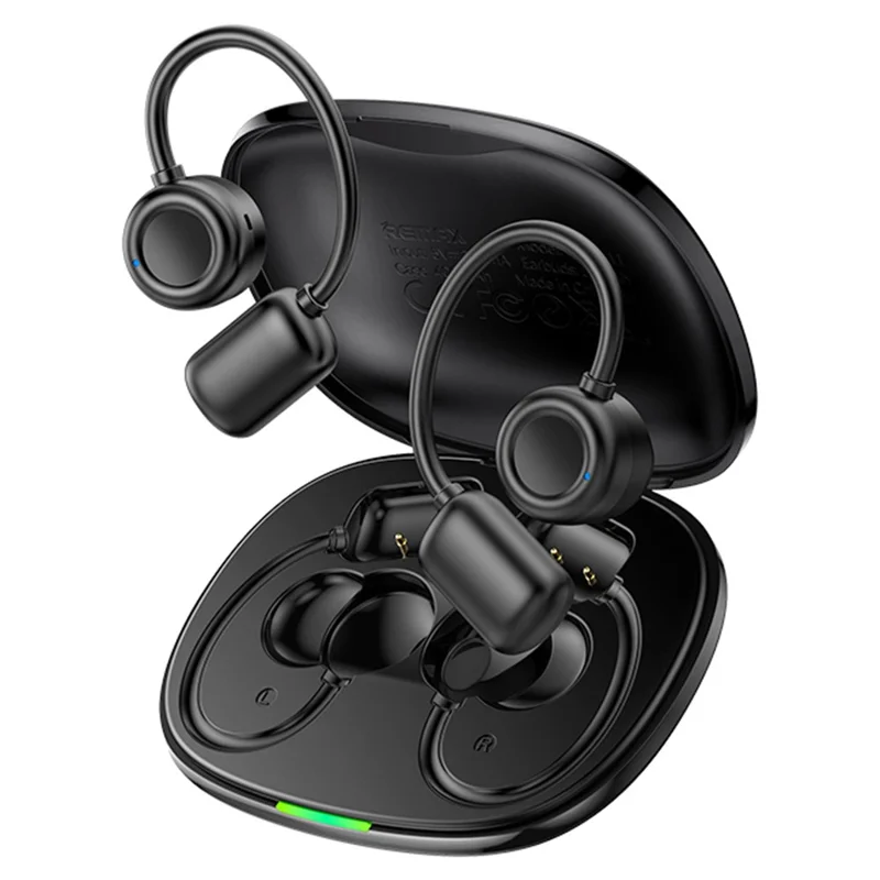 Наушники REMAX OWS-11 OWS с подвесным креплением, с шумоподавлением, сенсорным управлением, Bluetooth, спортивные наушники — черные