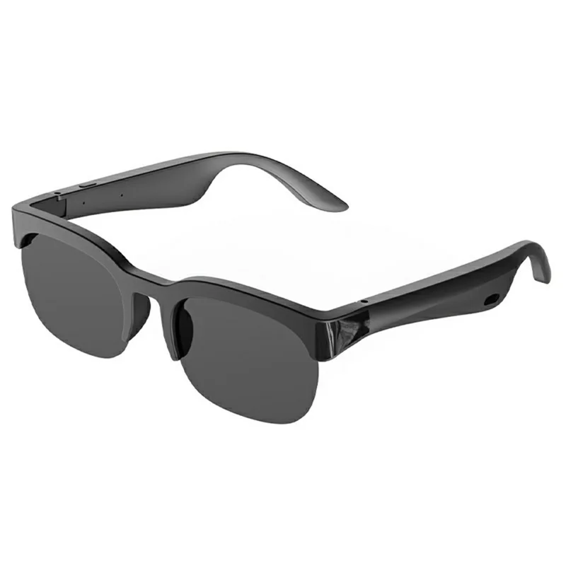 Bluetooth-compatible Smart Sunglasses AI Translation Wireless Audio Eyeglasses for Outdoor Sports - Black