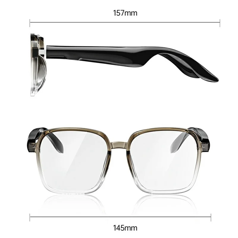 Smart AI Glasses Bluetooth-compatible 6.0 Audio Open Ear 156 Languages Real-time Translation Touch Control Eyeglasses for Driving Cycling