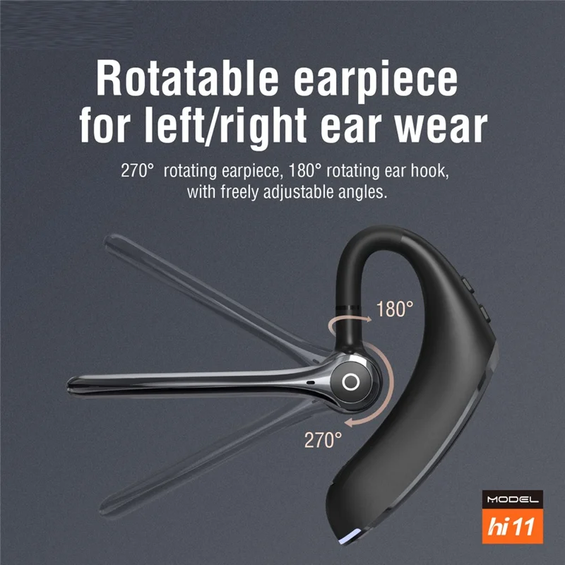 HILEO Hi11 Business Bluetooth-compatible Earphone Dual Microphones Noise Cancelling Hands-free Wireless Headset 