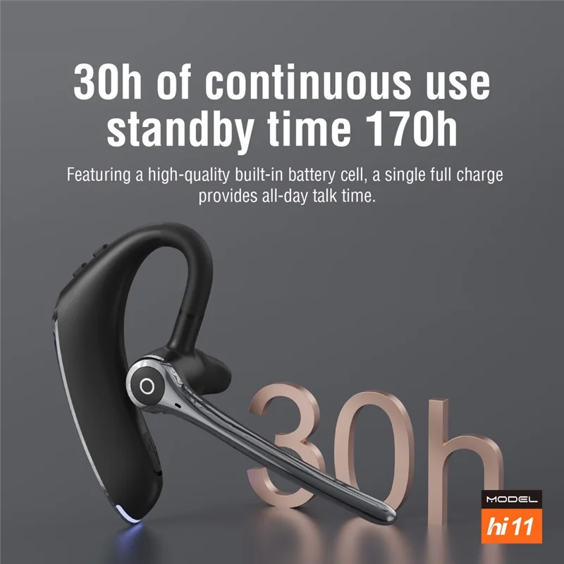 HILEO Hi11 Business Bluetooth-compatible Earphone Dual Microphones Noise Cancelling Hands-free Wireless Headset 
