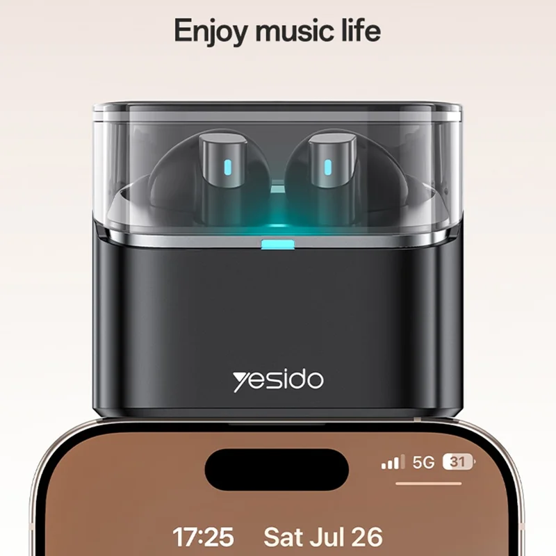 YESIDO TWS33 Bluetooth-compatible Earbuds ANC ENC Noise Cancelling Wireless Earphones for Gaming Music