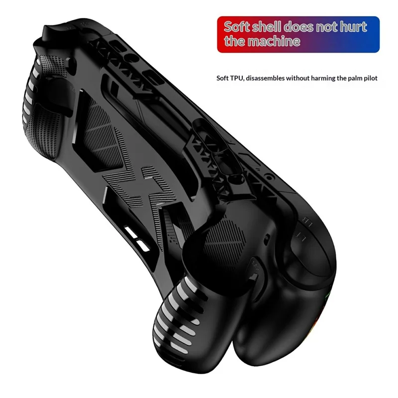 For ONEXPLAYER APEX MAX Gaming Console TPU Case Ergonomic Shockproof Protective Cover - Black