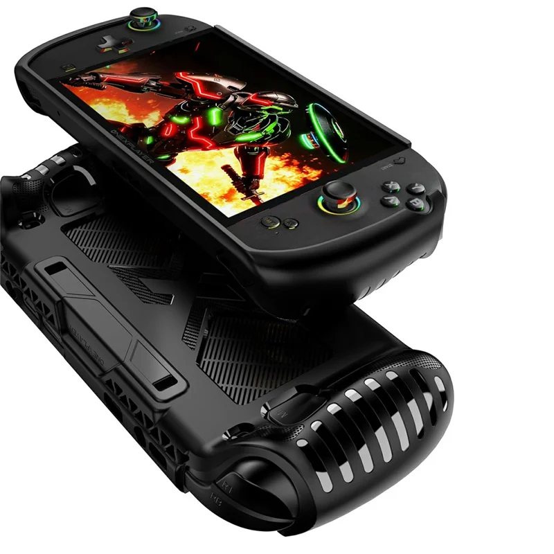 For ONEXPLAYER APEX MAX Gaming Console TPU Case Ergonomic Shockproof Protective Cover - Black