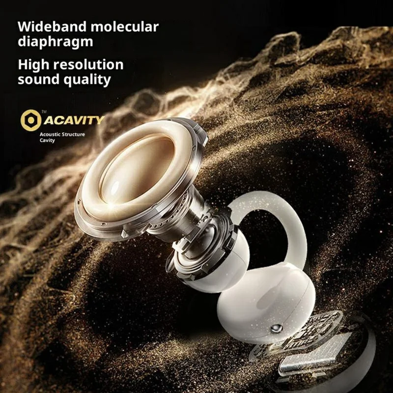 ERAZER EX01 Clip-On Bluetooth-compatible Earbuds Open Ear Wireless Earphones for Sports - Beige
