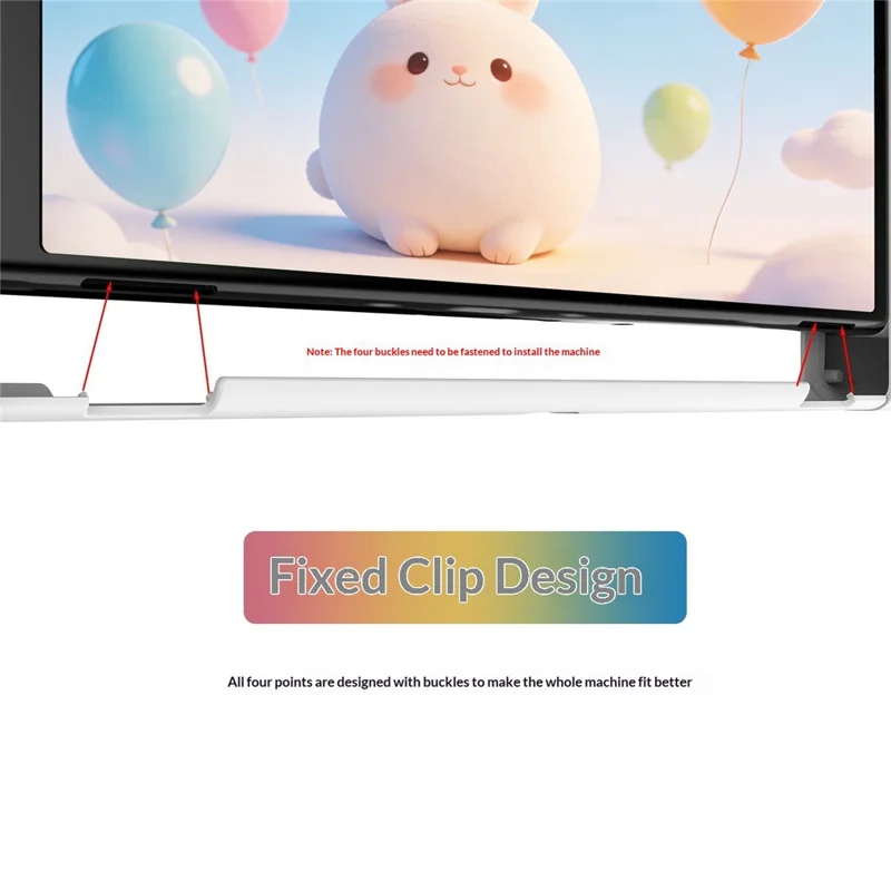 Protective Case for Nintendo Switch OLED TPU + PC Split Design Protective Cover with Compatible Shockproof Kickstand - Black