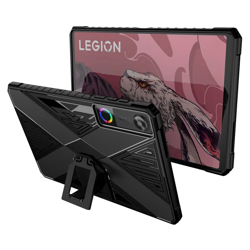 For Lenovo Legion Y700 (Gen 5) TPU Case Kickstand Tablet Protective Cover - Black