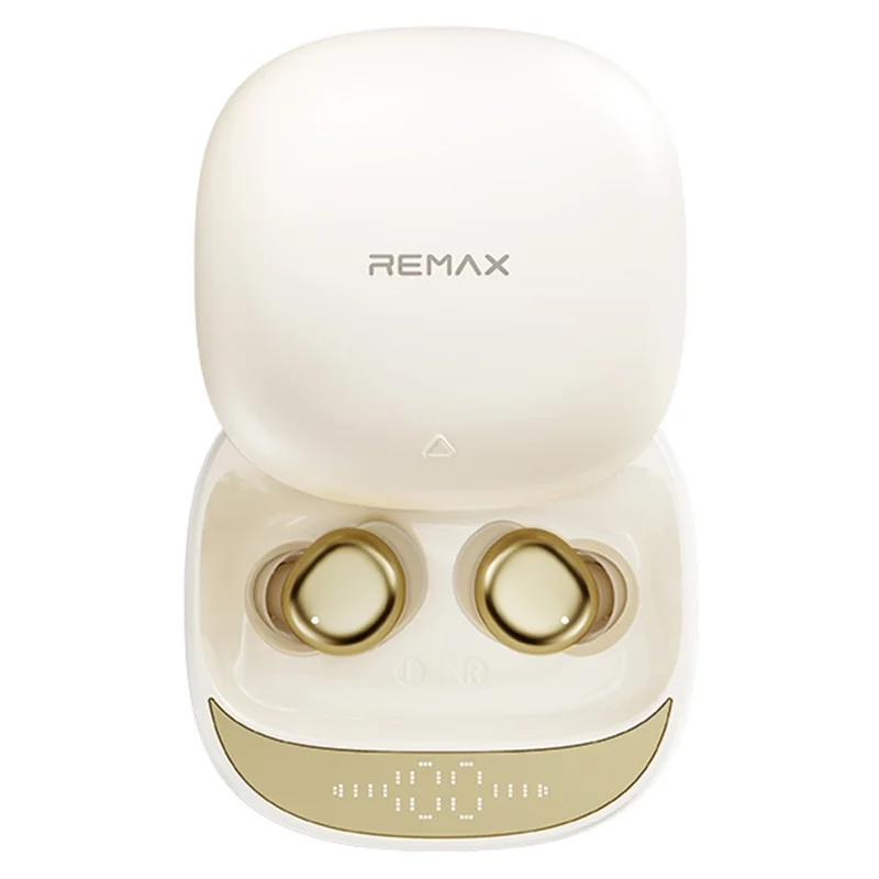 REMAX TWS-20 ANC Noise Cancellation Sleep Bluetooth-compatible Earbuds True Wireless Stereo Music Earbuds - Beige
