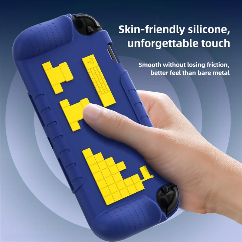 For Nintendo Switch 2 Silicone Case Anti-Slip Shockproof Gaming Console Protective Cover - Blue