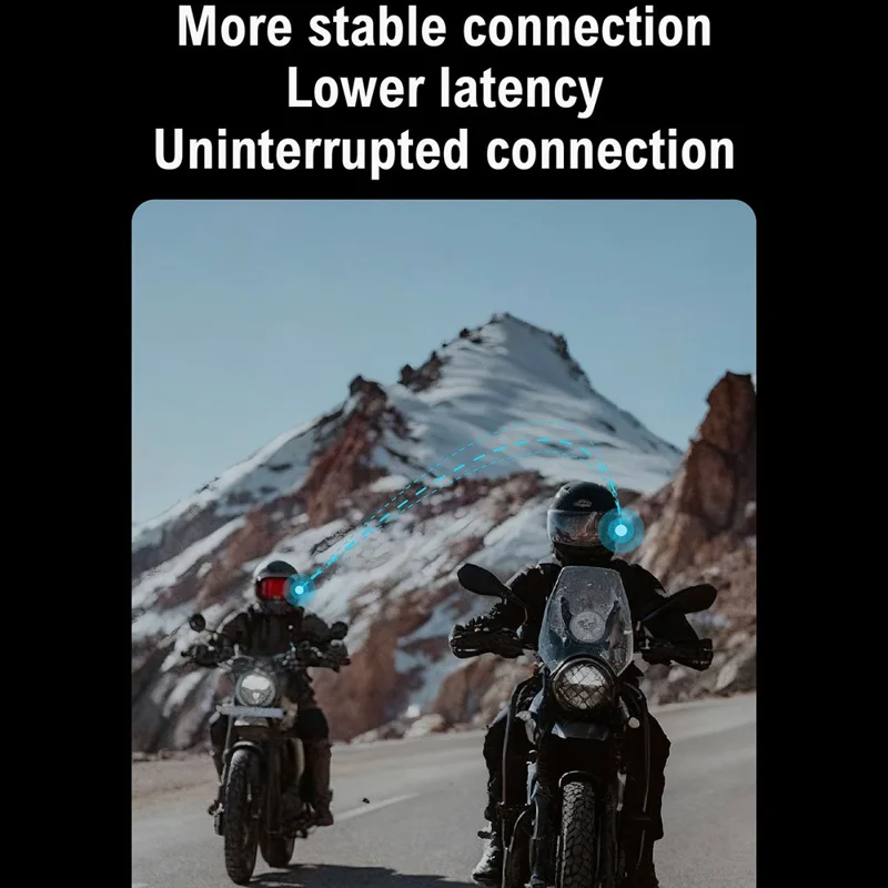 A3 PRO Motorradhelm Bluetooth-Headset IP67 wasserdicht Sprechgarnitur mit 2-in-1-Mikrofon (ohne Speicher) – Schwarz