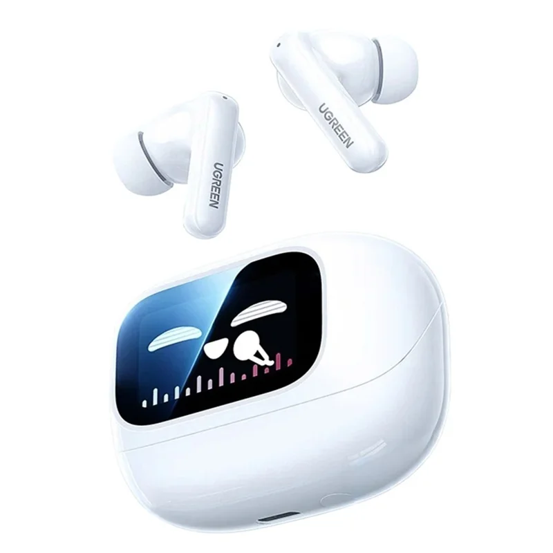 UGREEN WS211 HiTune T6 Magic In-Ear Bluetooth-compatible Earbuds ANC ENC Noise Cancelling Smart Touch Screen Headset for Gaming Sports - White