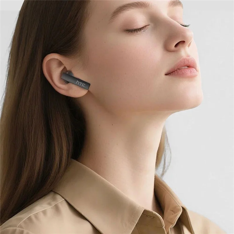 HTC NE40 134 Languages AI Translation Earbuds Noise Cancellation Bluetooth-compatible 6.0 Earbuds with 2.0 Inch HD Screen Charging Case - Black