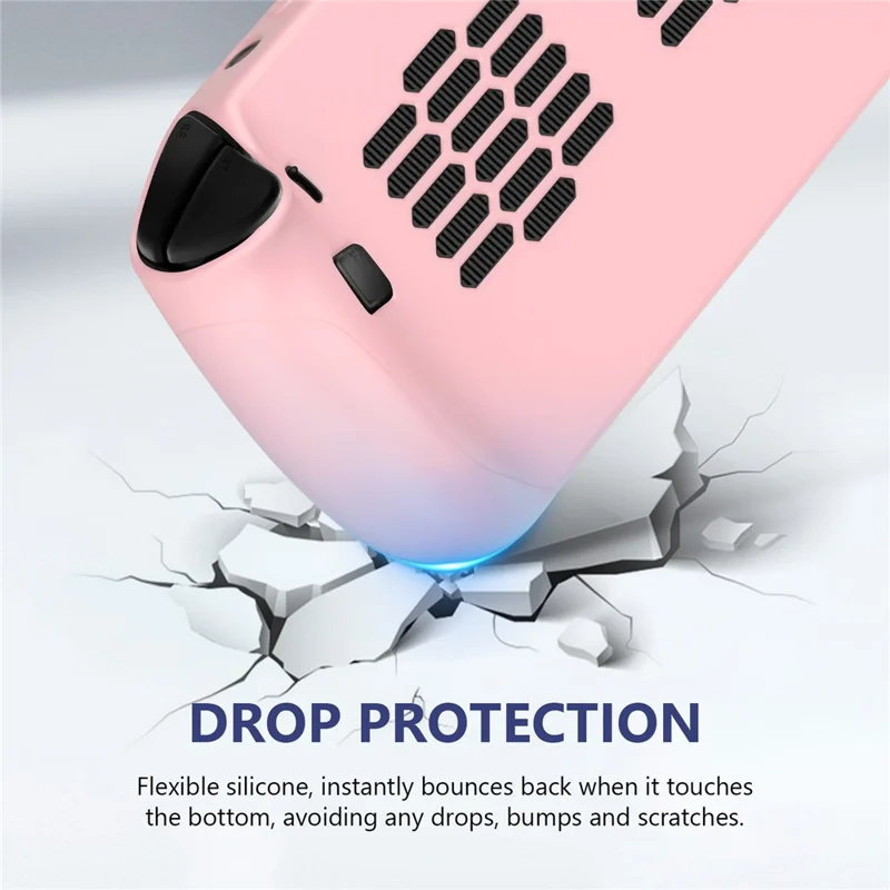 Coque en silicone pour console de jeu portable Lenovo Legion GO S - Étui de protection antipoussière et antidéflagrant avec conception thermique arrière - Noir