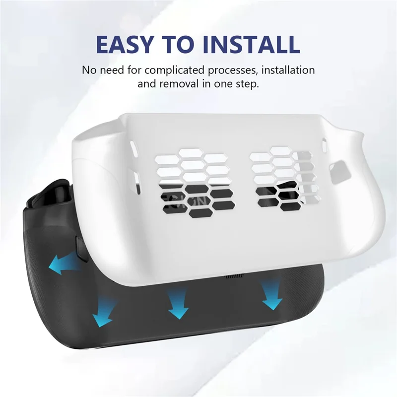 Coque en silicone pour console de jeu portable Lenovo Legion GO S - Étui de protection antipoussière et antidéflagrant avec conception thermique arrière - Noir