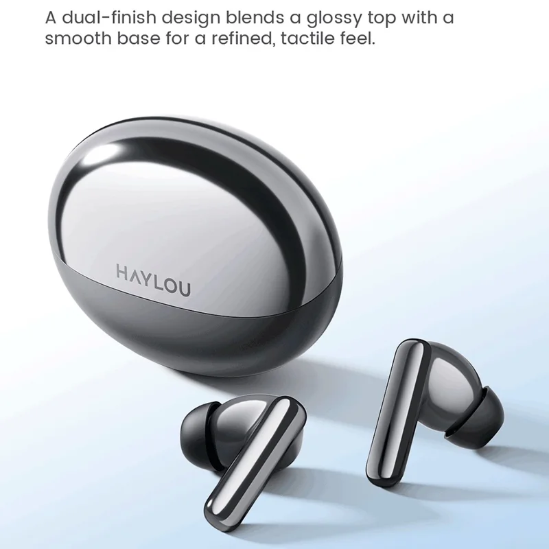 HAYLOU Flowbuds N55 HT01 Bluetooth-compatible 6.0 In-Ear Earbuds ANC ENC Hi-Res IPX5 Waterproof Headset - Black