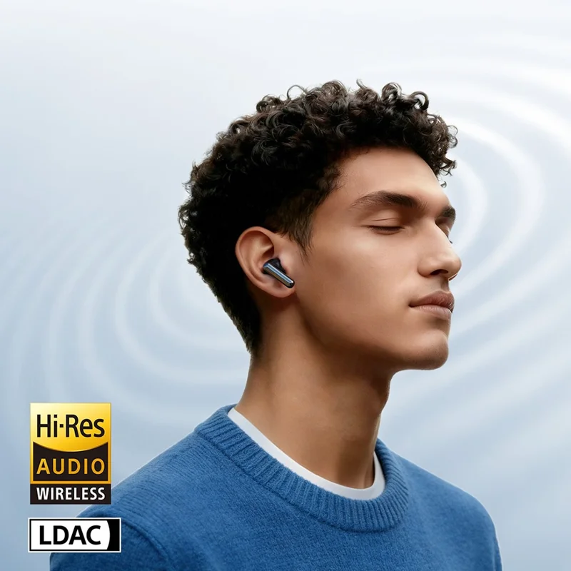 HAYLOU Flowbuds N55 HT01 Bluetooth-compatible 6.0 In-Ear Earbuds ANC ENC Hi-Res IPX5 Waterproof Headset - Black