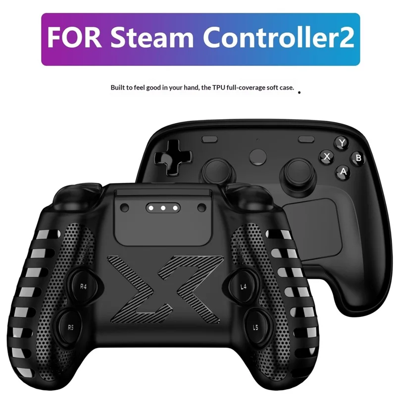 TPU Case for Steam Controller 2 Shockproof Anti-slip Protective Cover with L4 / L5 and R4 / R5 Buttons