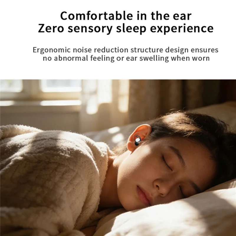 YYK-Q81 Mini auricolari Bluetooth auricolari wireless con cancellazione del rumore intra-auricolari per il sonno - Nero