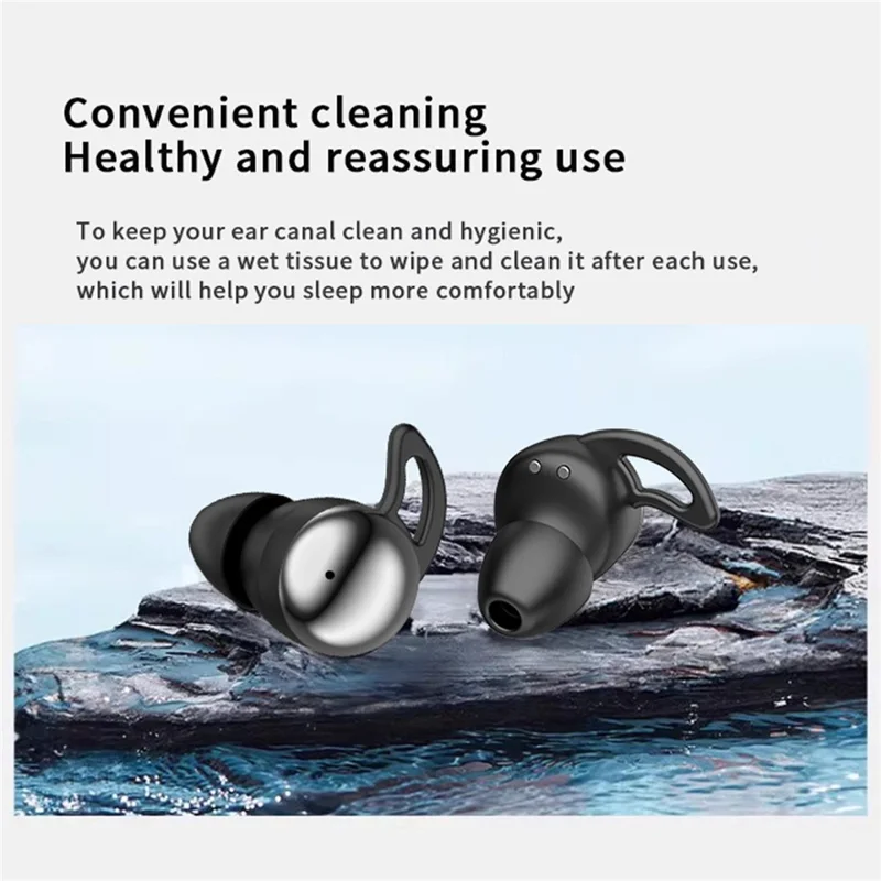 YYK-Q81 Mini auricolari Bluetooth auricolari wireless con cancellazione del rumore intra-auricolari per il sonno - Nero