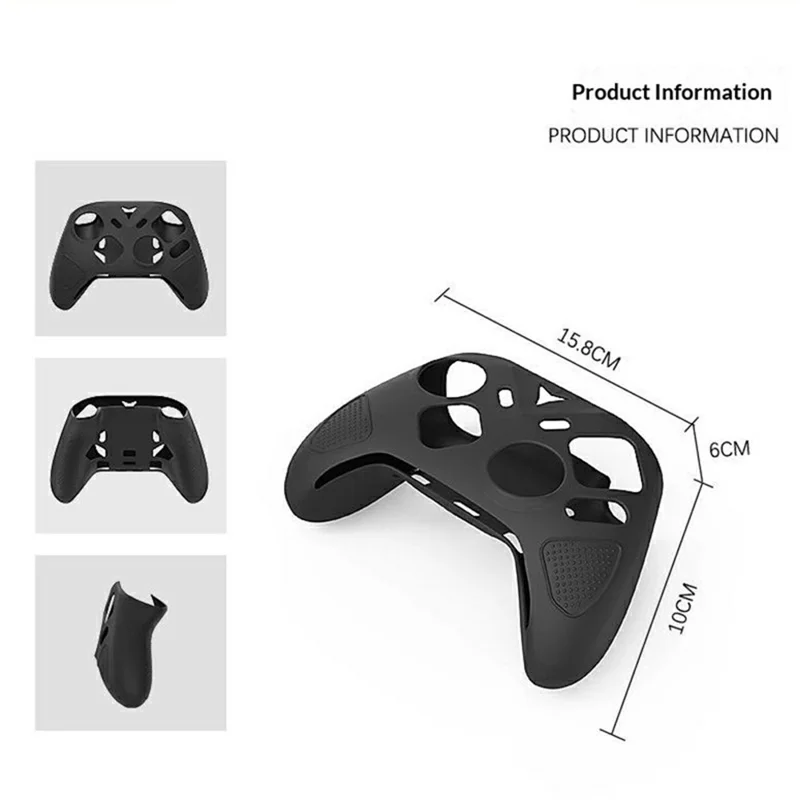 Silikonhülle für Flydigi Black Warrior 5 Pro Gamepad, 360-Grad-Vollschutz, rutschfeste, stoßfeste Abdeckung – Schwarz