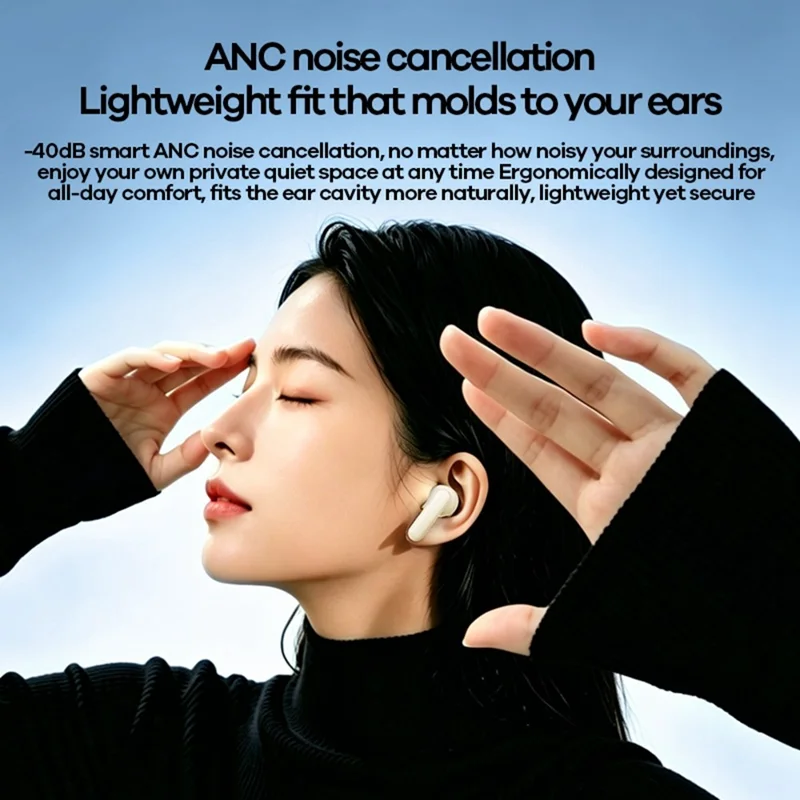 REMAX TWS-26 ANC ENC Noise Cancelling Wireless Earbuds 50H Battery 4-Mic Dual Device Connection Music Call Headset - Black
