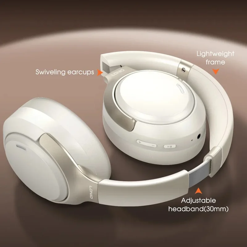 LDNIO H02 Bluetooth-compatible 5.4 Headphones 49 Hours Battery 40mm Driver Over-Ear Wireless Headset for Gaming Music - Black