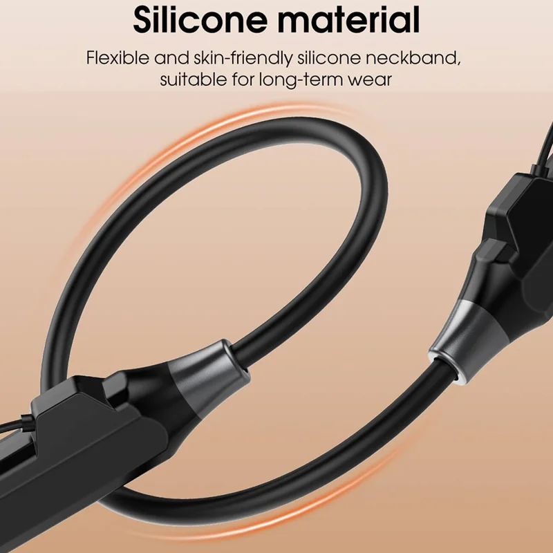 LDNIO N05 Neckband Bluetooth-compatible Semi-In-Ear Earphones 1000mAh Battery LED Display Type-C Fast Charging Wireless Headset - Black