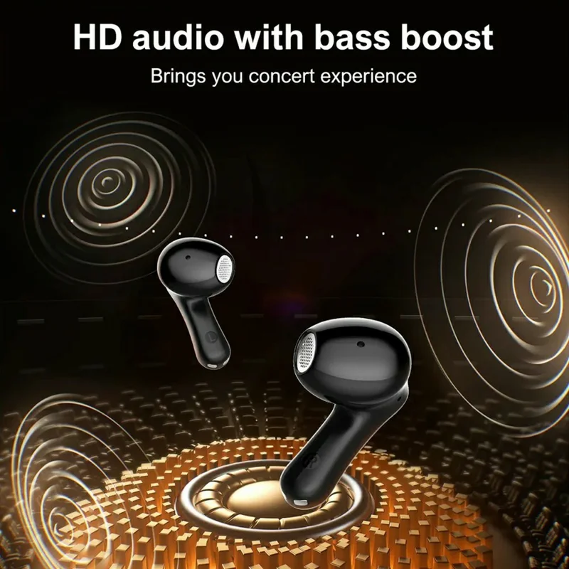 LDNIO T15 TWS Bluetooth-compatible V6.0 Earbuds IPX5 Waterproof HiFi Sound Semi-in-Ear Wireless Earbuds - White