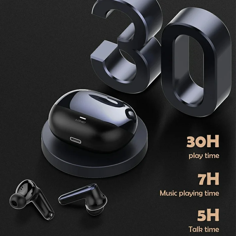 LDNIO T06 TWS Bluetooth-kompatibel 5.3-Kopfhörer Noise-Cancelling Wireless In-Ear-Musik-Kopfhörer - Beige