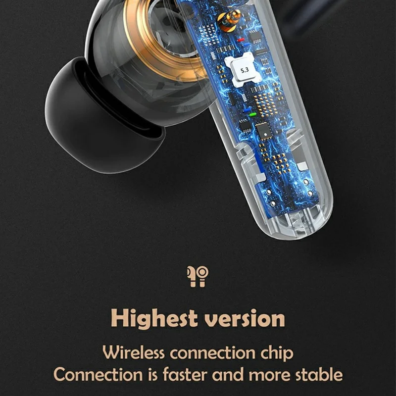 LDNIO T06 TWS Bluetooth-kompatibel 5.3-Kopfhörer Noise-Cancelling Wireless In-Ear-Musik-Kopfhörer - Beige