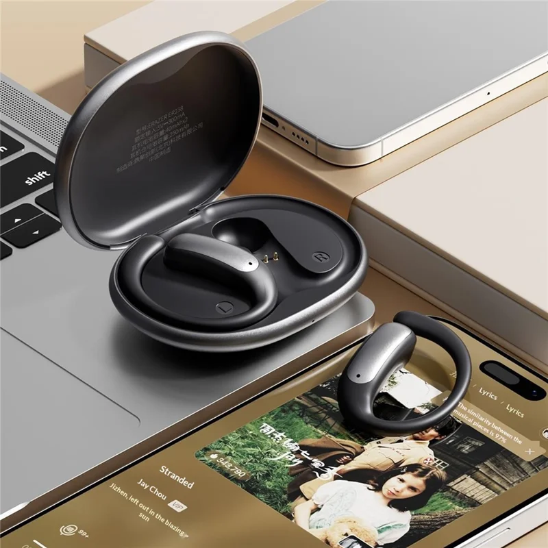 ERAZER ER238 Wireless Open-Ear Earbuds Bluetooth-compatible V6.0 Sports Earphones 4-5H Playtime Touch Control - Black