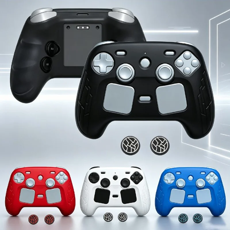 For Steam Controller (2. generation) Silicone Case Gaming Controller Grip Beskyttelsesdæksel - Sort