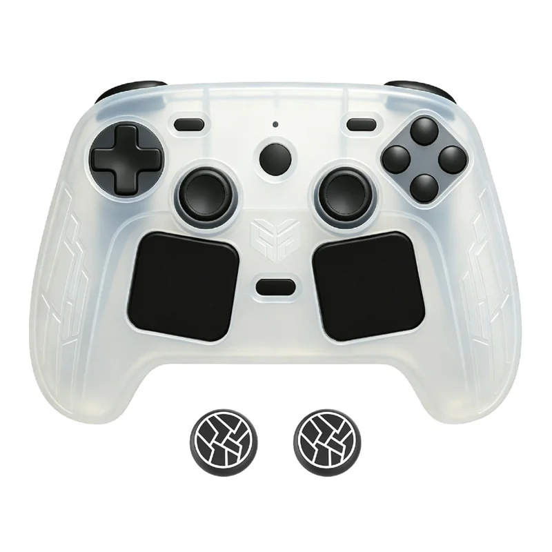 For Steam Controller (2nd generation) Silicone Case Gaming Controller Grip Protective Cover Shell - Transparent