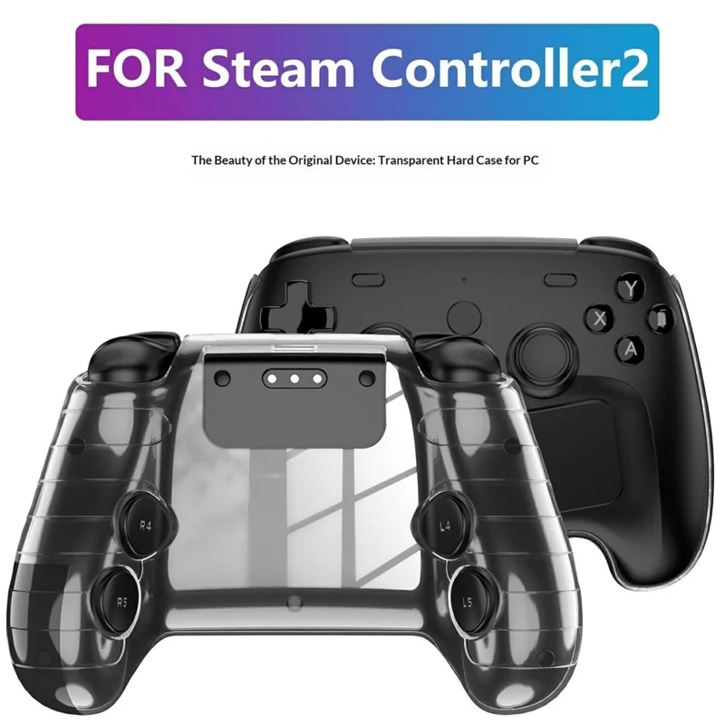 Custodia Rigida Trasparente per Steam Controller (2ª generazione) Cover Protettiva Trasparente in PC Antiurto per Controller da Gioco - Trasparente