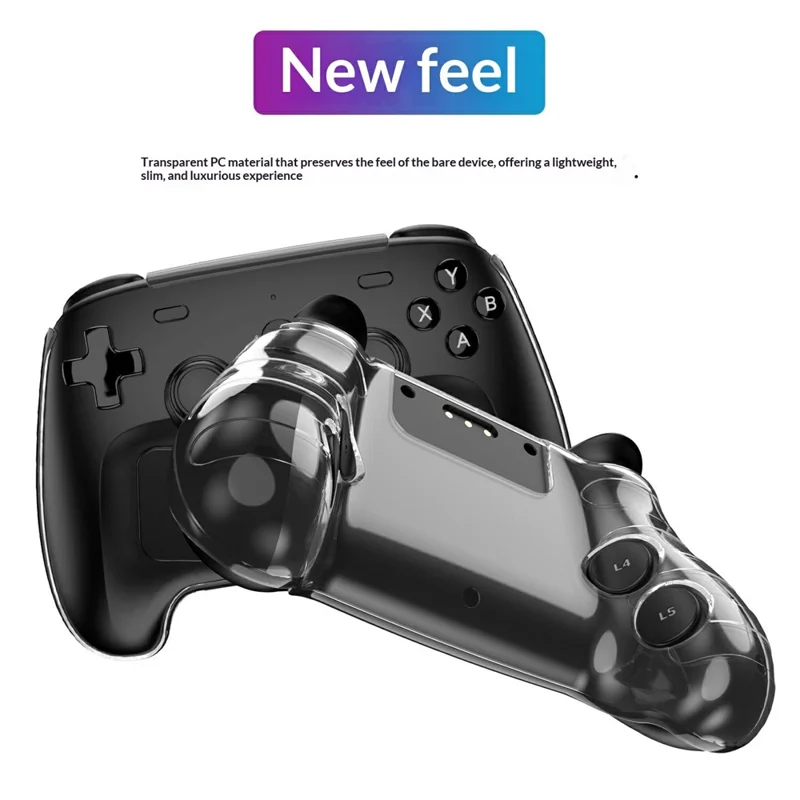 Custodia Rigida Trasparente per Steam Controller (2ª generazione) Cover Protettiva Trasparente in PC Antiurto per Controller da Gioco - Trasparente