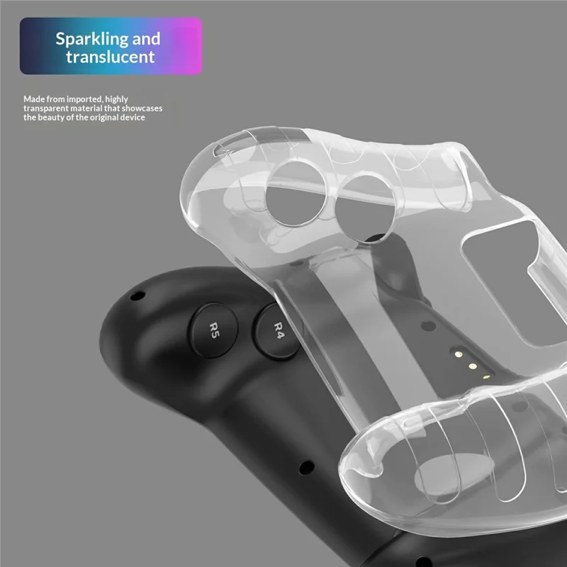 Custodia Rigida Trasparente per Steam Controller (2ª generazione) Cover Protettiva Trasparente in PC Antiurto per Controller da Gioco - Trasparente