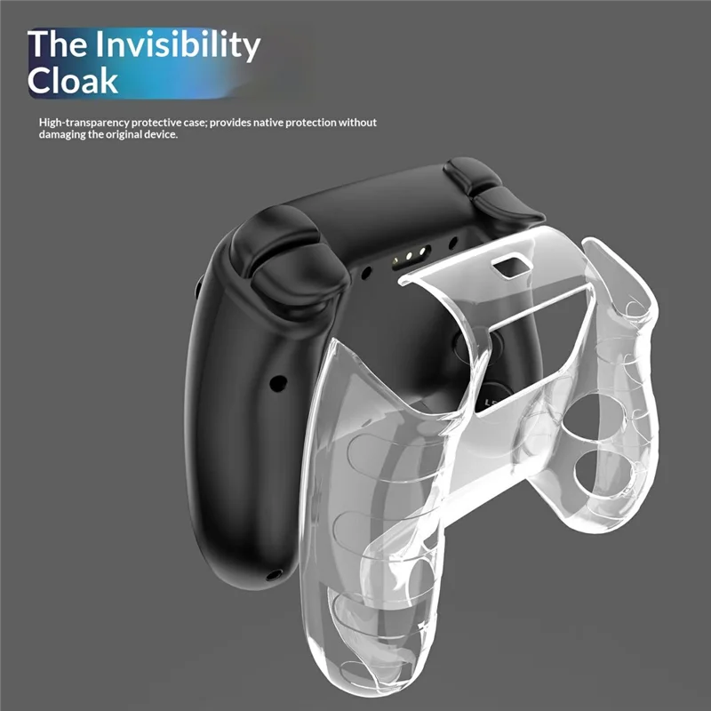 Custodia Rigida Trasparente per Steam Controller (2ª generazione) Cover Protettiva Trasparente in PC Antiurto per Controller da Gioco - Trasparente